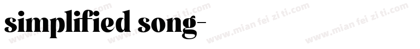 simplified song字体转换